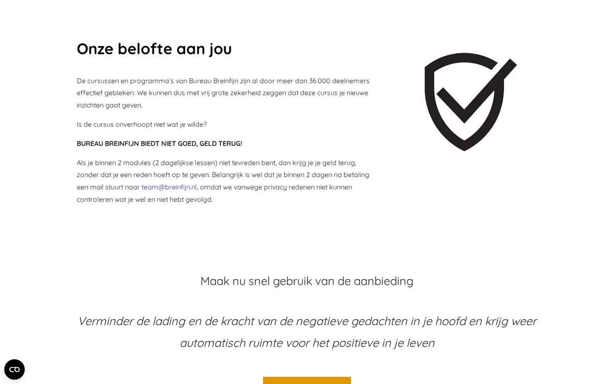 Grip op je Gedachten — inhoud en opbouw van het programma