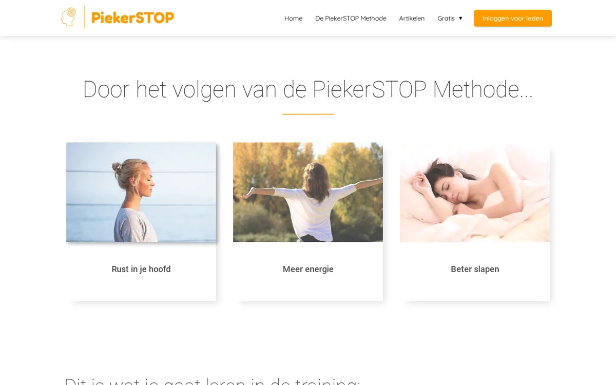 PiekerSTOP Methode — inhoud en opbouw van het programma
