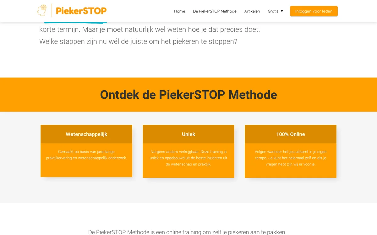 PiekerSTOP Methode — prijs en aanbod